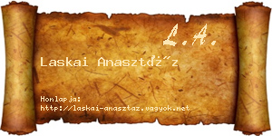 Laskai Anasztáz névjegykártya